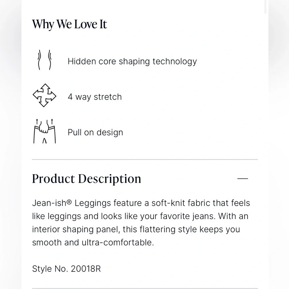 SPANX High Rise Leggings with Tapered Fit and Elastic Waistband - Picture 13 of 13